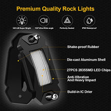 Load image into Gallery viewer, LEDMIRCY LED Rock Lights White R2 8PCS for JE-EP Off Road Trucks Car RZR ATV Trail Rig Lights High Power Under Glow Waterproof Lights Underbody Shockproof Light Auto Boat UTV SUV(8PCS-White)
