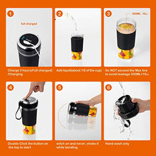 Load image into Gallery viewer, Smoothie Blender, Portable Blender with Magnetic Charging, Blender for Shakes and Smoothies with 301 Stainless Steel Blade, BPA Free, 12oz for Home, Office, Sports, Travel, Outdoors

