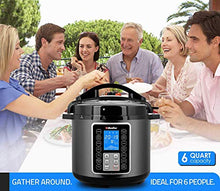 Load image into Gallery viewer, Mueller UltraPot 6Q Pressure Cooker Instant Crock 10 in 1 Pot with German ThermaV Tech, Cook 2 Dishes at Once, BONUS Tempered Glass Lid incl, Saute, Steamer, Slow, Rice, Yogurt, Maker, Sterilizer
