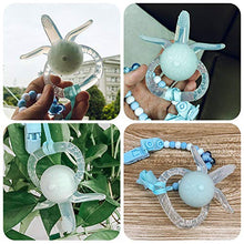 Load image into Gallery viewer, Eco inspired Baby Teething Toys Silicone Baby Rattle Handbell Teether with Pacifier Clip, Massage Gums &amp; Soothes Pain,BPA Free (3 Month+, Blue)
