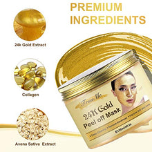Load image into Gallery viewer, Gold Facial Mask, Peel off Mask, Blackhead Remover Mask with 24K Gold Extract, Anti-Aging, Deep Cleansing Blackhead ＆ Acne Scars, Dirt ＆ Oil, Repairs Uneven Skin Tone
