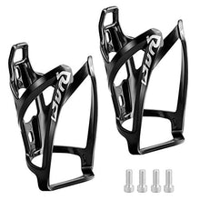 Load image into Gallery viewer, Suruid Bike Water Bottle Cage, Lightweight and Strong Bicycle Water Bottle Holder for Outdoor Cycling with Screws - 2 Pack (Black)
