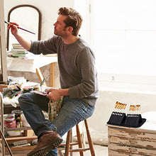Load image into Gallery viewer, DUGATO Paint Brush Holder &amp; Organizer, Premium Black Canvas Bag, Case Brush For 15 Pcs Oil, Acrylic, Watercolor Paintbrushes, Artist Brush Carrying Case/w Pop-Up Flaps (Brush Not Included)
