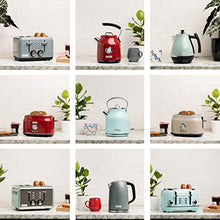 Load image into Gallery viewer, Haden HERITAGE 1.7 Liter Stainless Steel Retro Electric Kettle with Auto Shut-Off and Boil Dry Protection in Light Blue Turquoise
