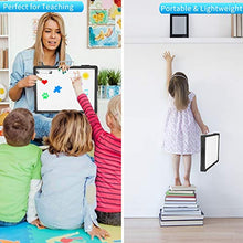 Load image into Gallery viewer, Small White Board Dry Erase Board - 12" x 16" Double Sided Desktop Foldable Magnetic Whiteboard with Markers and Magnets Personal Easel for Kids Drawing Home and Office (Black)
