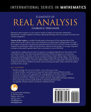 Load image into Gallery viewer, Elements of Real Analysis (International Series in Mathematics)
