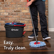 Load image into Gallery viewer, O-Cedar EasyWring RinseClean Microfiber Spin Mop &amp; Bucket Floor Cleaning System, Grey
