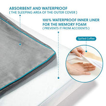 Load image into Gallery viewer, Bedsure Large Orthopedic Dog Bed for Large Dogs - Memory Foam Waterproof Dog Bed for Crate with Removable Washable Cover and Nonskid Bottom - Plush Flannel Fleece Top Pet Bed, Grey
