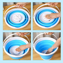 Load image into Gallery viewer, Mini Washing Machine, Formemory Portable Folding Bucket Turbo Ultrasonic Washing Machine Personal Travel Washing Machine with Remote Control for Lazy Magic Laundry Machine（Blue）
