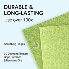 Load image into Gallery viewer, Swedish Wholesale Swedish Dish Cloths - 10 Pack Reusable, Absorbent Hand Towels for Kitchen, Counters &amp; Washing Dishes - Cellulose Sponge Cloth - Eco Friendly Gifts - Assorted

