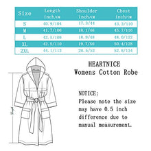 Load image into Gallery viewer, HEARTNICE Womens Hooded Cotton Robe Soft Kimono Spa Knit Bathrobe Lightweight Long(Grey Mel. Hooded, L)
