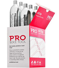 Load image into Gallery viewer, 25g Threaded CO2 Cartridges, 6 Pack- for CO2 Bike Tire Inflators with Threaded Connection - Quick Air Refill for High Volume Bicycle Tires - Cartridge for CO2 Pump - Road, Mountain or Fat Bikes
