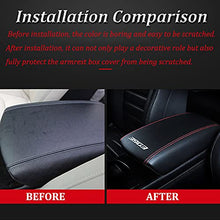Load image into Gallery viewer, CEBAT Auto Center Console Cover Pad, Waterproof Anti-Scratch Leather Armrest Seat Box Protector Fit for Ford Edge 2015-2021, Car Interior Decoration Accessories(Red Stitches)
