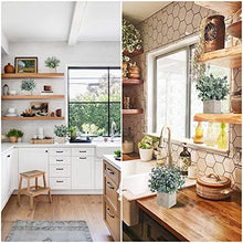 Load image into Gallery viewer, Auelife Artificial Plants 3PCS 9-10IN Mini Potted Plants, Fake Eucalyptus / Glossy Grass / Pale Grass Plants (Square Pot) Faux Lifelike Flower Greenery Decor for Home Office Farmhouse Bathroom
