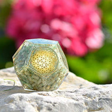 Load image into Gallery viewer, Orgonite Crystal – Chakra Healing Energy Generator Emf Protection – Green Aventurine Orgonite Dodecahedron Crystal for – Healing Heart Infant Physical Growth Meditation Tool
