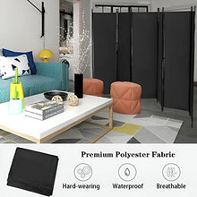 Load image into Gallery viewer, 6-Panel Outdoor/Indoor Room Divider,Privacy Furniture Indoor Bedroom (Black)

