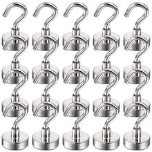 Load image into Gallery viewer, DIYMAG Magnetic Hooks, 22Lbs Strong Magnet Hooks for Kitchen, Home, Cruise, Workplace, Office and Garage, Pack of 20
