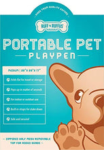 Load image into Gallery viewer, Ruff 'n Ruffus Portable Foldable Pet Playpen + Carrying Case &amp; Collapsible Travel Bowl (Extra Large (48" x 48" x 23.5")) (Medium (29" x 29" x 17") with Free Bonus, Aqua)
