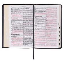 Load image into Gallery viewer, KJV Holy Bible, Standard Size, Premium Full Grain Leather Red Letter Edition - Thumb Index &amp; Ribbon Marker, King James Version, Black/Saddle Tan
