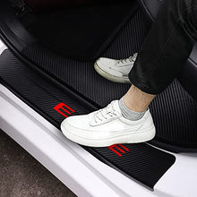 Load image into Gallery viewer, JEYODA Carbon Fiber Vinyl Sticker Car Door Sill Protector Scuff Plate Door Entry Guard For Ford EDGE Car Accessories(red)

