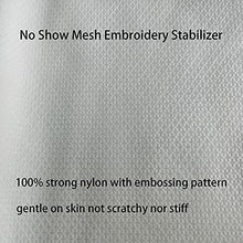 Load image into Gallery viewer, No Show Mesh Machine Embroidery Stabilizer Backing 12" x 50 Yd/roll - Seneme Light Weight 1.8 oz Poly Mesh Cut Away Stabilizer for Machine Embroidery, Hand Sewing, Hoop &amp; Stitch
