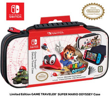 Load image into Gallery viewer, Game Traveler Nintendo Switch Licensed Mario Odyssey Case - Adjustable Viewing Stand &amp; Game Case Storage , Protective Vinyl Hard Shell Case with Deluxe Carry Handle - Nintendo Switch and Switch OLED
