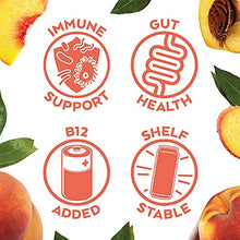 Load image into Gallery viewer, Humm Probiotic Kombucha Zero Sugar Peach Tea - No Refrigeration Needed, Keto-Friendly, Organic, Vegan, Gluten-Free - 11oz Cans (4 Pack)
