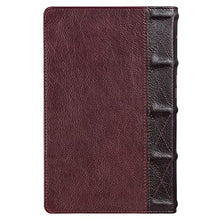 Load image into Gallery viewer, KJV Holy Bible, Giant Print Standard Size Premium Full Grain Leather Red Letter Edition - Thumb Index &amp; Ribbon Marker, King James Version, Burgundy/Mahogany
