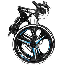 Load image into Gallery viewer, 26 inch 21 Speed Folding Mountain Bike High Carbon Steel, Full Suspension MTB Bicycle for Adult, Double Disc Brake Outroad Mountain Bicycle for Men Women,Fast Delivery [ USA in Stock ] (a)

