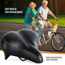 Load image into Gallery viewer, Most Comfortable Bike Seat for Seniors – Extra Wide and Padded Bicycle Saddle for Men and Women Comfort – Universal Bike Seat Replacement
