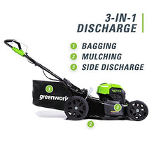 Load image into Gallery viewer, Greenworks G-MAX 40V 20-Inch Cordless 3-in-1 Lawn Mower with Smart Cut Technology, (1) 4Ah Battery and Charger included MO40L410
