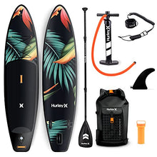 Load image into Gallery viewer, Hurley PhantomTour 10' 6" Stand Up Paddle Board with Hikeable Backpack, Air Pump, Adjustable Floating Paddle, Coiled Leash, Fin &amp; Repair Kit (Paradise)

