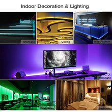 Load image into Gallery viewer, Led Strip Lights Waterproof 16.4ft 5m Flexible Color Changing RGB SMD 5050 150leds LED Strip Light Kit with 44 Keys IR Remote Controller and 12V Power Supply
