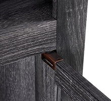 Load image into Gallery viewer, Home Source Bar Cabinet Bookshelf with Glass Doors in Chocolate Finish
