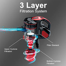 Load image into Gallery viewer, INSE Vacuum Cleaner Corded 18KPA Suction Stick Vacuum Cleaner with 600W Motor Multipurpose 3 in 1 Handheld Corded Vacuum Cleaner I5 Red

