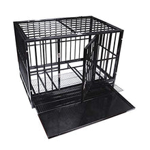 Load image into Gallery viewer, 48'' Size Heavy Duty Pet Dog Cage Strong Metal Crate Kennel Playpen w/Wheels&amp;Tray

