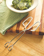 Load image into Gallery viewer, Fox Run Tongs with Straight Ends, 1.25 x 3.75 x 10 inches, Metallic
