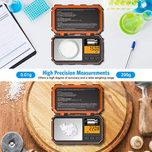 Load image into Gallery viewer, (NEW VERSION) Digital Pocket Scale, 200g /0.01g Mini Scale, 50g calibration weight, Electronic Smart Scale, 6 Units, LCD Backlit Display, Tare for Jewelry, Medicine, Herb (Battery Included)
