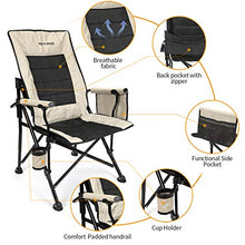 Load image into Gallery viewer, Realead Oversized Camping Chairs Heavy Duty Folding Chair Padded Support 400 LBS,Portable Outdoor Lawn Chairs with Cup Holder,Adjustable High Back Beach Camp Chair with Lumbar Back Support for Outside
