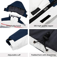 Load image into Gallery viewer, Wantdo Men's Ski Jacket Windproof Winter Snow Coat Thick Windbreaker Camping Hoodie White Lage

