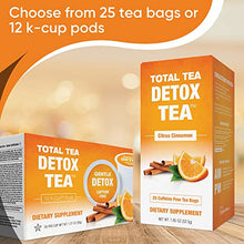 Load image into Gallery viewer, TotalTea Caffeine Free Detox Tea, Slimming Tea with Senng, Chamomile, Ginger Root and Hibiscus for Colon Cleanse and Weight L0SS – Natural Citrus Cinnamon Herbal Tea for Digestive Health (25 Bags)
