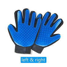Load image into Gallery viewer, STARROAD-TIM Pet Grooming Glove Hair Remover Brush Gentle Deshedding Efficient Pet Mitt Pet Massage Gloves Left &amp; Right Hand Draw Dog Cat Horse Long Short Fur (1Pair Left &amp; Right Hand (Blue))
