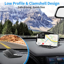 Load image into Gallery viewer, Dash Phone Holder for Car, APPS2Car Dashboard Phone Holder with Sticky Suction Cup &amp; 3M Tape, Anti-Slip GPS Car Mount Compatible with iPhone 13 12 Samsung LG Android 3-7 Inch Smartphones, GPS Devices

