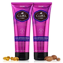 Load image into Gallery viewer, HASK CURL CARE Curl Defining Cream 2 Piece Bundle- vegan formula, cruelty free, color safe, gluten-free, sulfate-free, paraben-free
