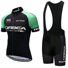 Load image into Gallery viewer, Cycling Jerseys Men's Short Sleeve and Bib Shorts Set Bicycle Jersey Summer Breathable Jersey V53 (R, M)
