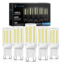 Load image into Gallery viewer, G9 LED Light Bulbs 5W, JandCase 40W Halogen Equivalent, 6000K High Brightness 400LM, G9 Base Not Dimmable, Flicker-Free, Daylight White for Home Lighting, Chandeliers, Household Applications, 5 Pack

