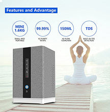 Load image into Gallery viewer, Alkadrops Hydrogen Water H2 Inhalation Machine with 150ml/min 99.99% High Purity H2 Low Noise Hydrogen Water Generator ionizer SPE/PEM
