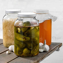 Load image into Gallery viewer, Paksh Novelty 1-Gallon Glass Jar Wide Mouth with Airtight Metal Lid - USDA Approved BPA-Free Dishwasher Safe Large Mason Jar for Fermenting, Kombucha, Kefir, Storing and Canning Uses, Clear (1 Jar)
