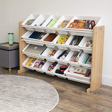 Load image into Gallery viewer, Humble Crew Toy Organizer with 20 Storage Bins, Natural/White
