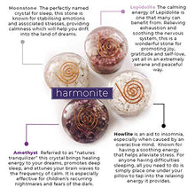 Load image into Gallery viewer, 4 Sleep Aid Crystals and Healing Stones. 5G emf Protection and Anxiety Relief Gift. (Amethyst, Moonstone, Lepidolite, Howlite) Meditation Healing Crystals for Stress Relief, Relaxation, Restful Sleep
